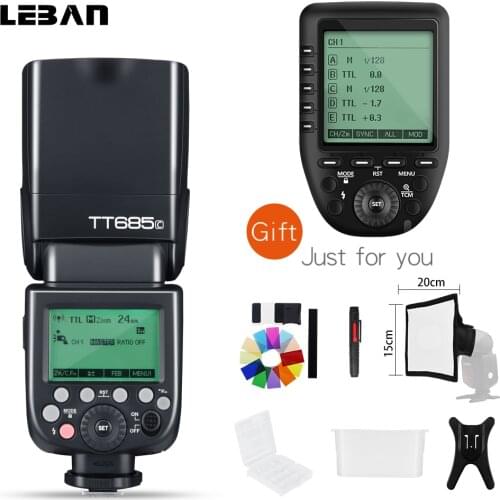 Godox TT685C TTL 2.4GHz GN60 HSS High-Speed Sync 1/8000s Speedlite with Xpro-C TTL Wireless Transmitter for Canon EOS Cameras