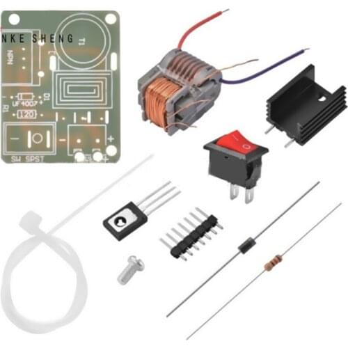 15KV High Frequency DC High Voltage Arc Ignition Generator Inverter Boost Step Up 18650 DIY Kit U Core Transformer Suite 3.7V