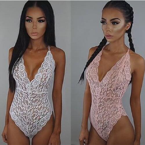 2020 Womens New Body Shaperwear Deep V Shapewear Lace Slimming High Waist Bodysuit