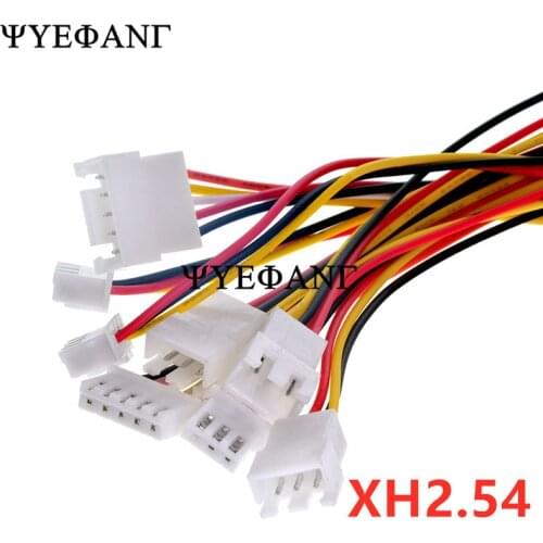 10PCS JST XH2.54 2/3/4/5/6 Pin Pitch 2.54mm Wire Cable Connector XH Plug Male & Female Battery Charging Cable 200MM Length 26AWG
