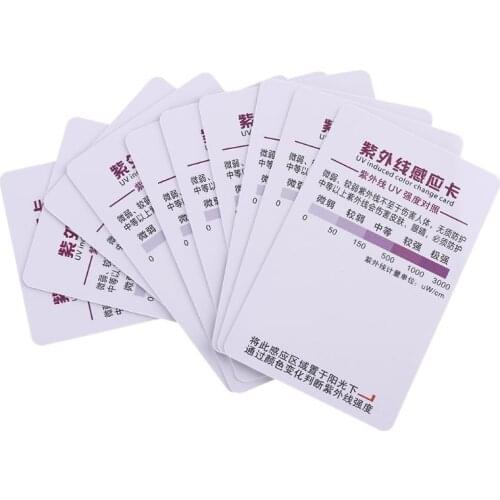 10PCS UV Light Lamp Life Test Paper Reptile Terrarium UVB Test Card Y51B