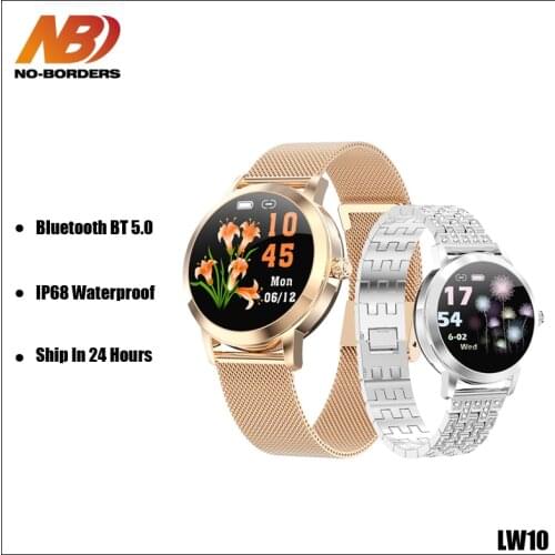 2020 LW10 Smart Watch women 1.04 inch DIY Watch Face IP68 Waterproof Heart Rate Blood Pressure Smartwatch For Android IOS