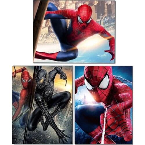 Disney Spiderman diy Diamond Painting Cartoon Cross Stitch Full Round Diamond Embroidery ice Sister Elsa&Anna Diamond toys