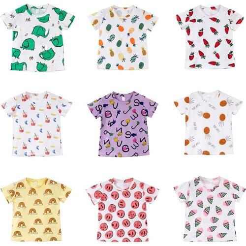 New 2020 Summer Kids Girls Baby T Shirt Cartoon Fashion Print Short Sleeve T-shirts Cotton Boys Children O-neck Tops Clothing