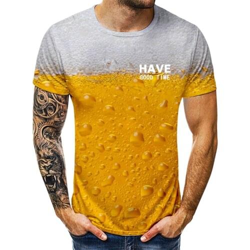Have Good Time Beer 3d T Shirts Print Fashion Cool Hip Hop Men Women T-shirt O-neck Short Sleeve Male 3D T-shirts Tee Shirt Tops