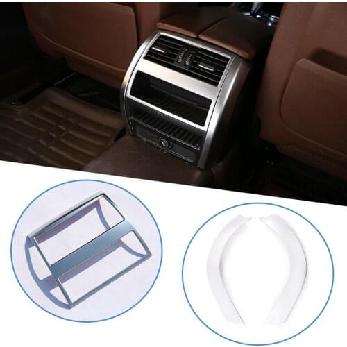 For BMW 5 Series f10 520 525 2011-2017 ABS Chrome Interior Rear Air Conditioning Outlet Trim Sticker Car Accessories