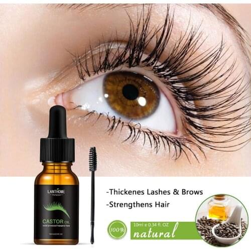 Castor Oil Eyelash Growth Serum Hair Enhancer Reduce Loss Cream for Eyebrow 2.5 x 8cm Promote Hair Growth, Anti-fall