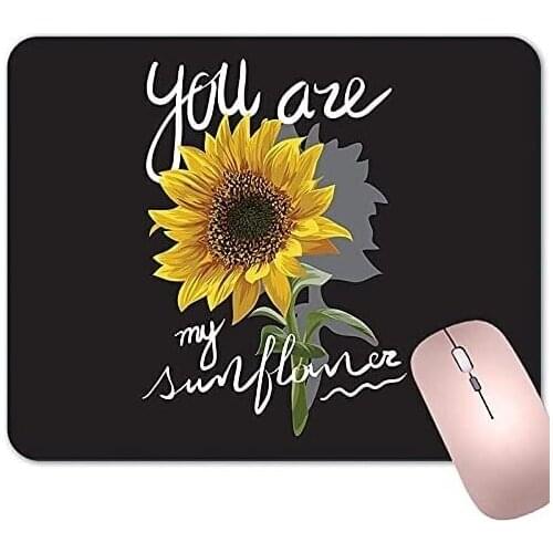 Mouse Pad,You are My Sunflower Rectangular Non-Slip Rubber Gaming Mousepads,Cute Desk Accessories Design Suitable for Laptops