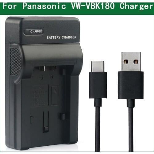 LANFULANG VW-VBK180, VW-VBK360, Battery Charger for Panasonic HC-V700 SDR-S70 VW-VBL090 VW VBK360 HC-V10