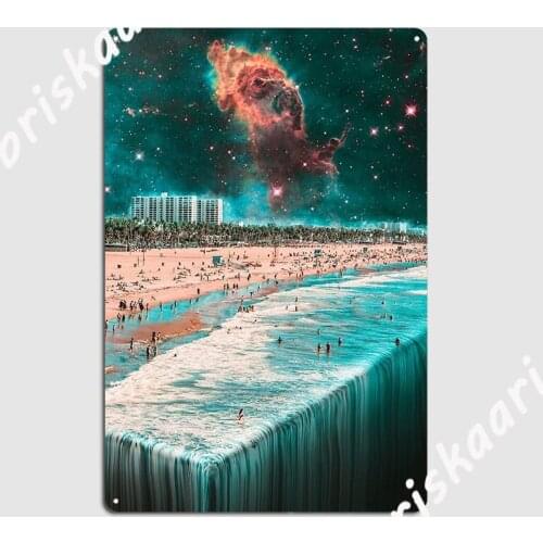 Space Waterfall Metal Sign Plaques Club Party pub Garage Design Tin sign Poster
