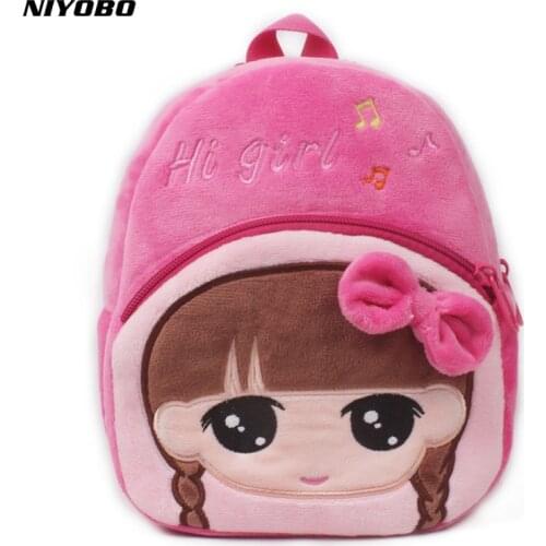 Cute Plush Children Cartoon Backpack For Baby Girl Character Toy School Bag For Boys Book Bags Kids Gift PT1012