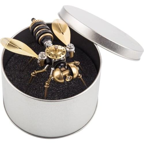 90Pcs Steampunk Insect Metal Model Kits Mechanical Crafts Home Decor Assembly Toys For Kids Gift - Bee