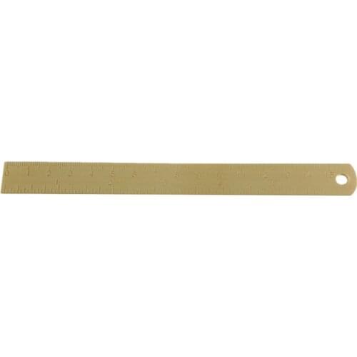 Outdoor Brass Ruler Bookmark Double Scale Cm&Inch Digital For Traveler Notebook