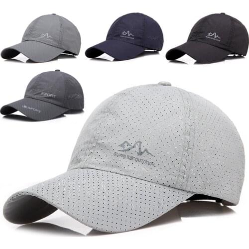 New Unisex Summer Baseball Cap Quick Drying Hats for Men Women Breathable Mesh Sport Pure Color Snapback Hat Bone Baseball Hat