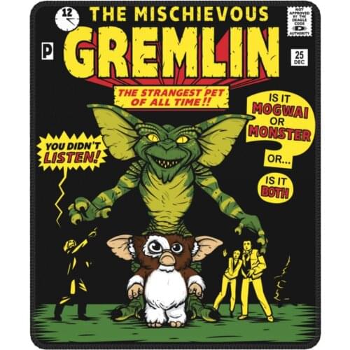 The Mischievous Gremlin Mouse Pad Gremlins Gizmo Monster 80s Horror Christmas Antislip Mat Pads Rubber Gamer Computer Laptop Pad