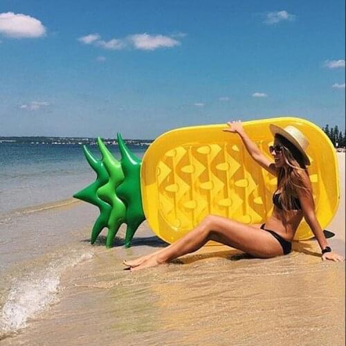 Fruit Floating Bed Inflatable Pineapple Floating Row Adult PVC Mounts Water Beach Supplies Water Float Pool Toys Adult