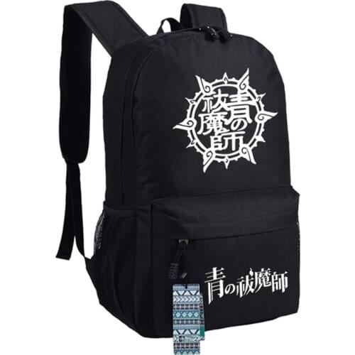 New Blue Exorcist Backpack Anime Okumura Rin oxford Schoolbags Fashion Unisex Travel Bag