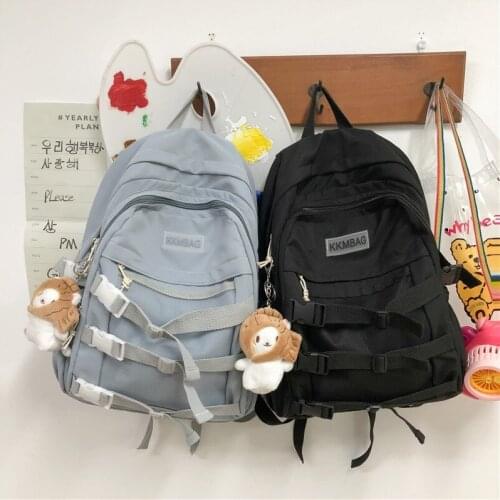 Harajuku Fashion Womens Backpack 2021 New Nylon Waterproof Student Schoolbag Large Capacity Light Travel Bags
