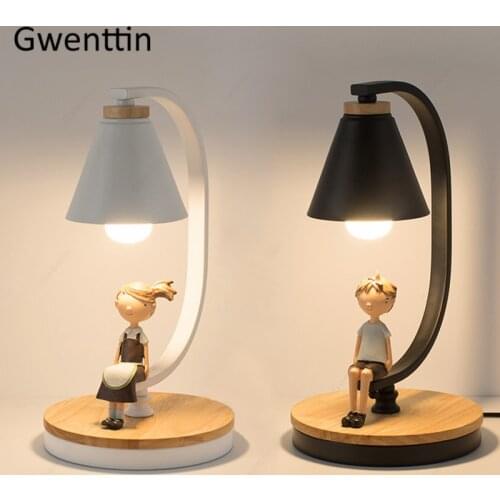 Nordic Table Lamp for Boy Girl Standing Desk Light Bedroom Bedside Lamp Home Decoration Modern LED Light Fixtures Loft Luminaire