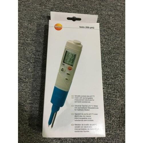 Testo 206-pH2 Semi-Solid IP68 Digital LCD PH Meter 0563 2062 For Jelly/Cream/Meat/Cheese/Fruit Etc