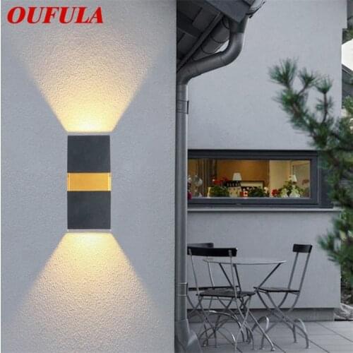 OUFULA Outdoor Wall Light Contemporary LED Lamp Waterproof Sconces Home Decorative For Porch Stairs