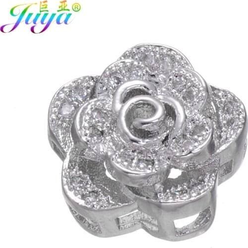 Beadwork Jewelry Findings CC Camellia Metal Decorative Charm Beads Accessories For Women Pearls Bracelet Necklace DIY Making