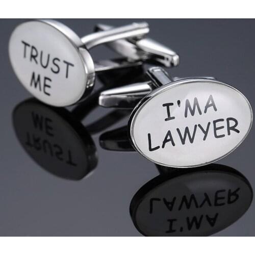 Brand new high quality lawyer Cufflinks fashion suit brand jewelry letter Cufflinks mens business shirt Badge Pin