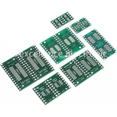 10pcs SOP PCB Board SOP8 SOP14 SOP16 SOP20 SOP24 SOP28 QFP FQFP TQFP Turn To DIP Adapter Converter Plate TSSOP 8 14 16 20 24 28
