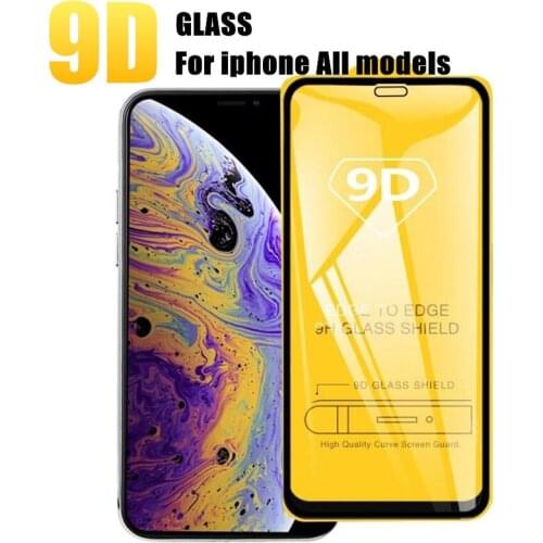 1000pcs 9D Full Glue Tempered Glass for iphone 12 MINI/12 PRO/XS max/XR/11 Pro Max/XR/6/7/8 Plus/SE 2020