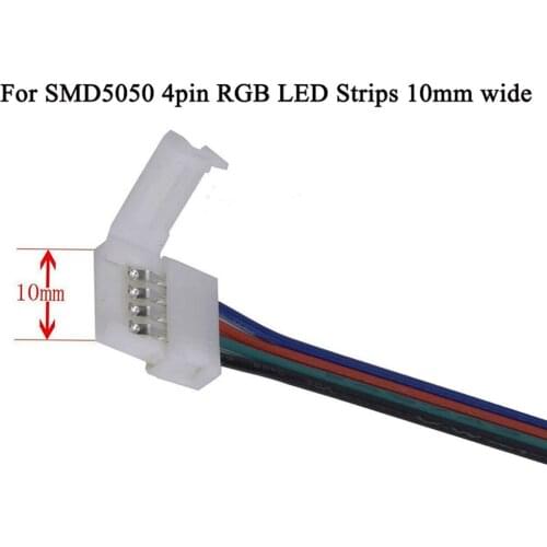 2/3/4/5 Pin No Soldering Led Strip Connectors 8mm 10mm Power Wire Connector For 3528/5050 Led Strip Wire PCB Ribbon