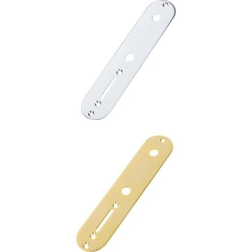 2 Chrome & Gold Plated Control Plate for Telecaster Electric Guitar