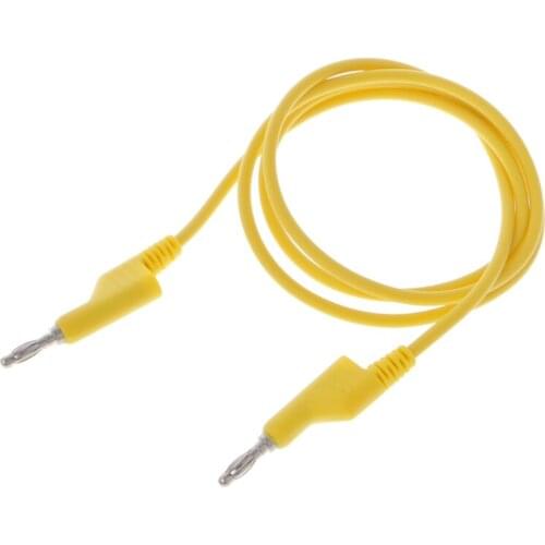 5 Pcs 4mm Dual Banana Plug Smooth Lead Test Cable For Multimeter 1m 5 Colors