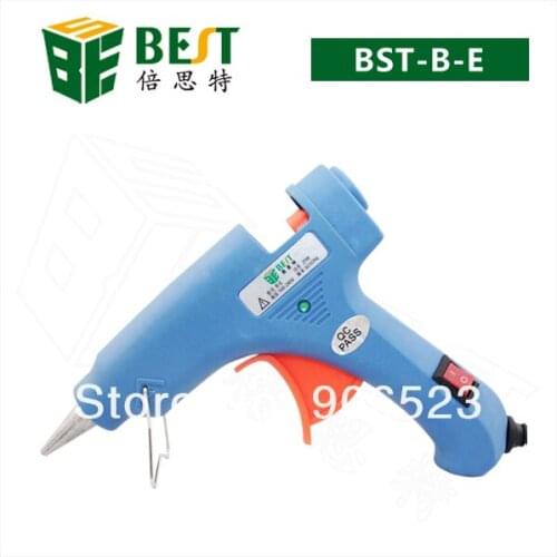 Free shipping BEST-B-E 20W 110V-220V Heating Hot Melt Glue Gun with switch Crafts Album toys Repair Dia 7mm
