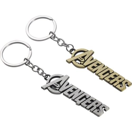 Disney Avengers Keychain Logo Alloy Captain Marvel Shield Key Ring Pendant Women Men Gift