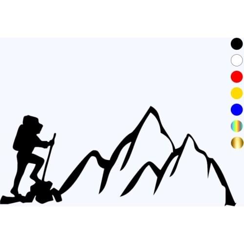 CK2917#23.4*10cm Climbing The mountains. Vertex conqueror funny car sticker vinyl decal silver/black car auto stickers