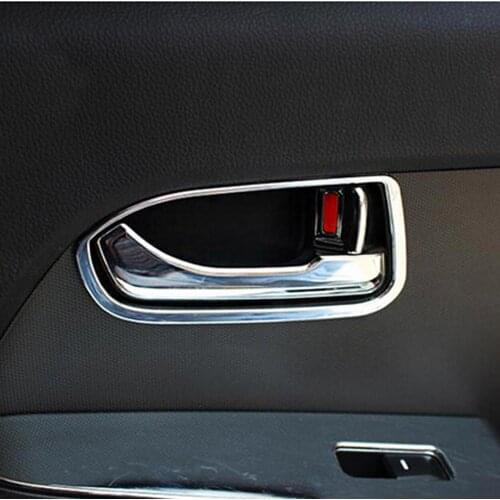4pcs/Lot ABS chrome trim doors hand-clasping decoration ring For KIA Sportage R 2011 2012 2013 2014 2015