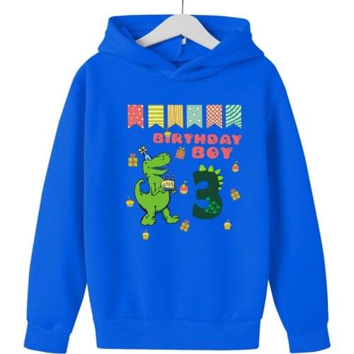 Birthday Custom Kids Hoodie Sweatshirt Children Clothes Spring Autumn Sportswear Dinosaur Custom Boys/girls Pullovers Hoody