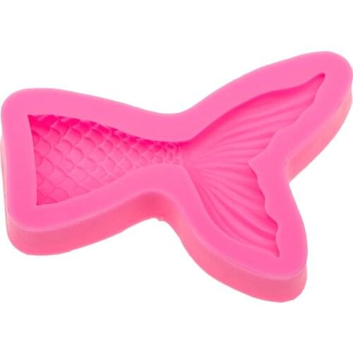 DIY Christening small Mermaid Fish scales Mold Fondant Cake Silicone Molds Baking Tools Chocolate Halloween mould F0562