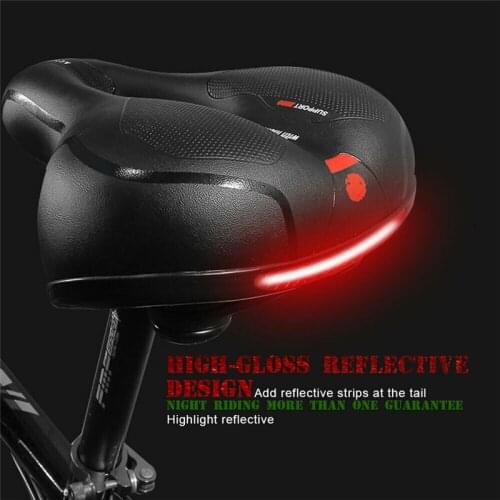 Breathable Bicycle Saddle with Three Modes Tail Light Men Women MTB Cедло для Bелосипеда Shock Hollow Bike Seat