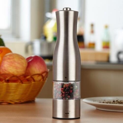 Grinder Electric Pepper Grinder Stainless Steel Electric Pepper Grinder Grinder With Adjustable Seasoning Thickness For Kitchen