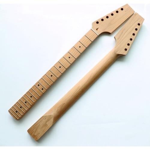 22 fret 25.5“ Paddle headstock Roasted Canadian maple Strat guitar necks for DIY guitar kits building parts