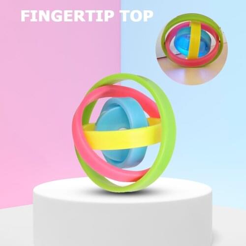 Kids Adults Luminous Orbiting Rings Anti Anxiety Toy Fidget Hand Spinner Stress Relief Interactive Puzzle Toys for Gifts