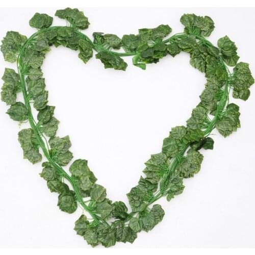 1Pcs 200cm Fake Ivy Leaves Fake Vines Artificial Ivy, Silk Ivy Garland Greenery Artificial Hanging Plants for Wedding Wall Decor