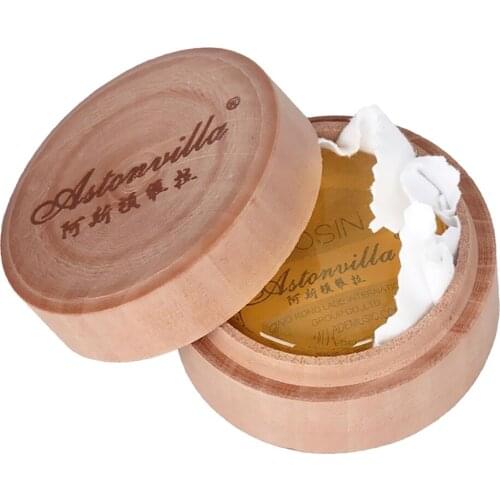 Rosin Resin W/ Wooden Case For Violin Viola Cello Erhu Accessory Golden