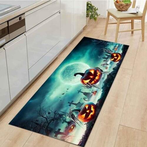 Halloween Horror Style Entrance Doormat Anti-slip Absorb Water Bath Mat Home Kitchen Rug Indoor And Outdoor Decorative Carpets