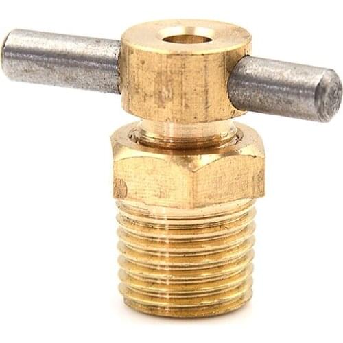 1pc Wholesale 12mm Diameter Replacement Part 1/4 Inch NPT Brass Drain Valve For Air Compressor Tank