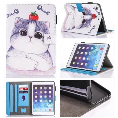 Fashion Cartoon Leather PU Case For Sasmung Galaxy Tab S3 9.7 T820 T825 Cases Cover Tablet Cat Dog Pattern Stand Shell Funda