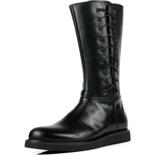 Mens Leather Boots Boots Mens Boots Thick Bottom Non-Slip Martens Boots Knight Boots Boots over the Knee