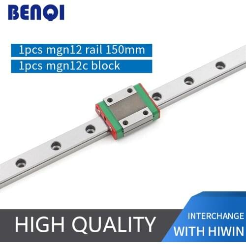 Low price linear rail guide MGN12 150mm linear Guides+ a MGN12C block for cnc machine made in china