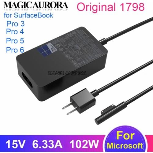Original 1798 For Microsoft Surface1/2 15V 6.33A 102W AC Adapter Fast Charger For Surface Pro 7 Pro 6 Pro 5 Pro 4 Pro 3 Laptop